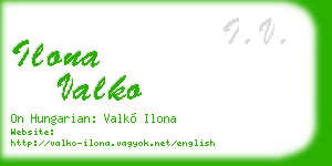 ilona valko business card