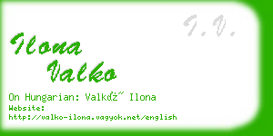 ilona valko business card